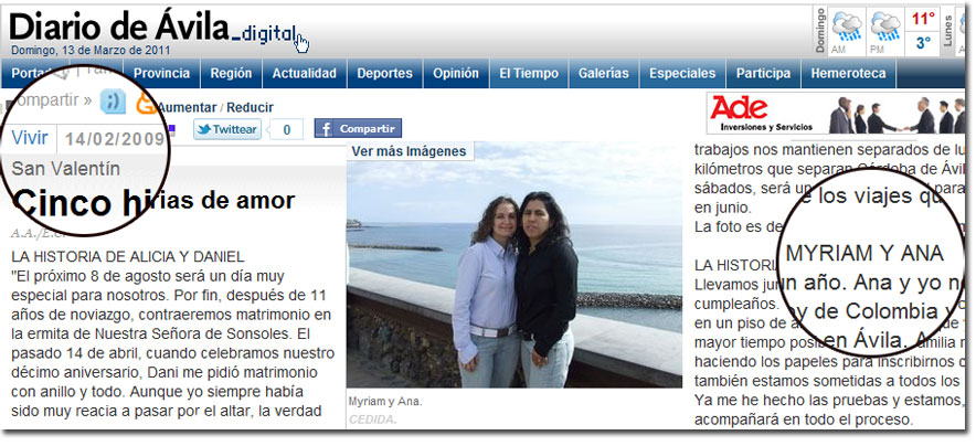 El Diario de Ávila, Myriam y Ana